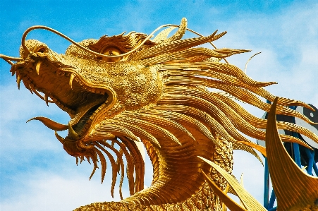 Golden sculpture art illustration Photo