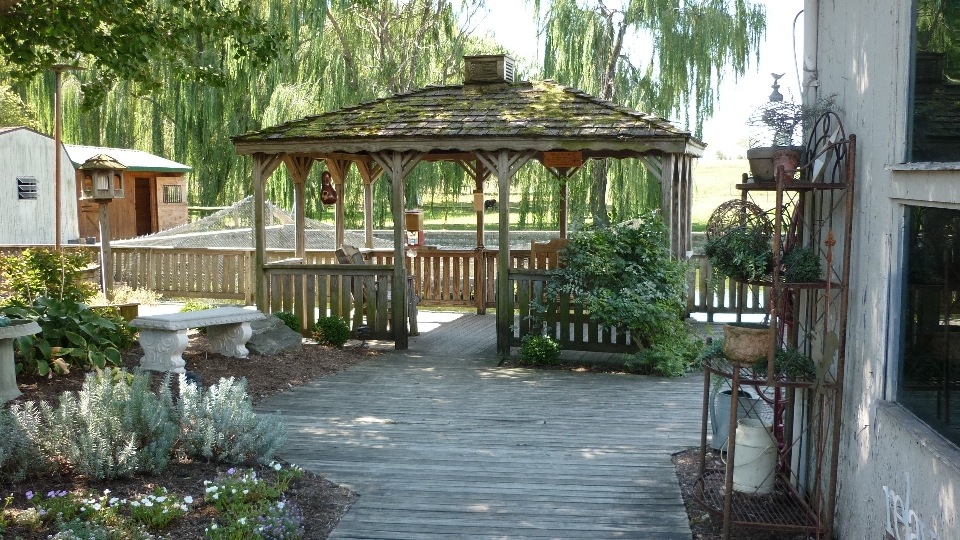 Outdoor deck countryside restaurant