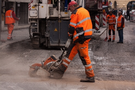 Asphalt orange dust rehabilitation Photo