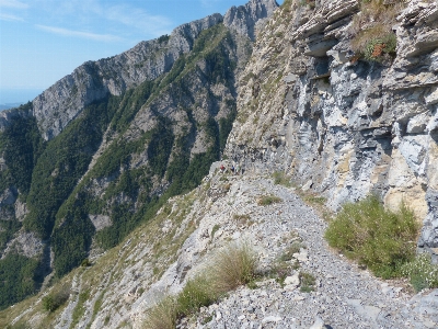 Walking mountain trail adventure Photo