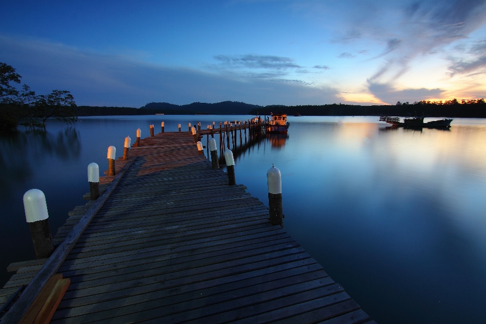 Lanskap laut air cakrawala