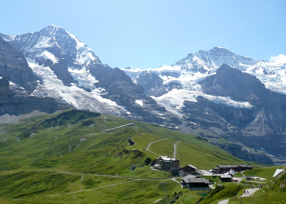 Landschaft draussen gehen berg