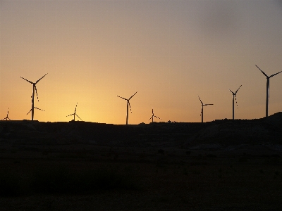 Sunset windmill wind dusk Photo