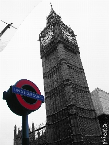 Black and white architecture sky city Photo