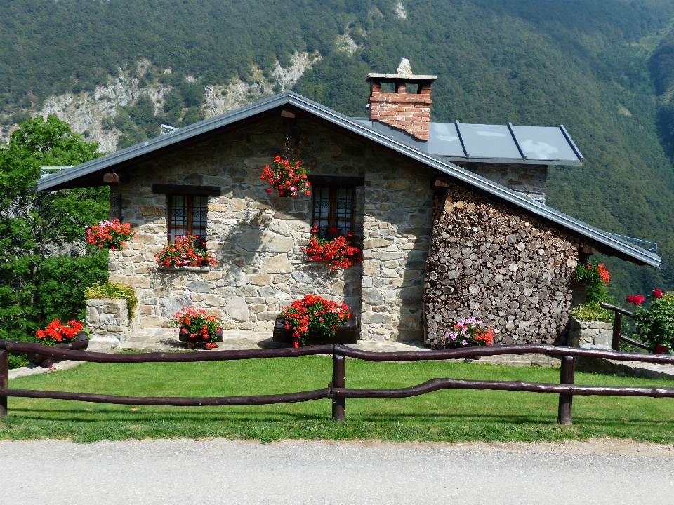 Architecture farm house building