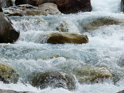 Sea water rock waterfall Photo