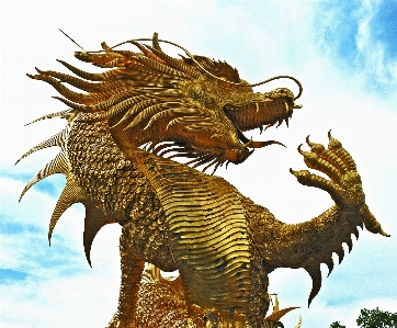 Golden thailand sculpture illustration Photo