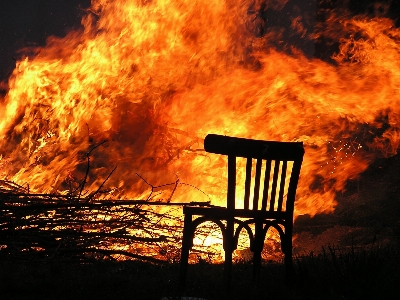 Sunset chair evening flame Photo