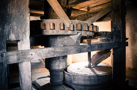 Holz windmühle monument mühle Foto