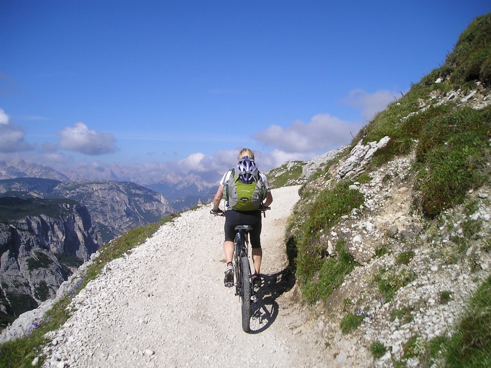 Walking mountain woman trail