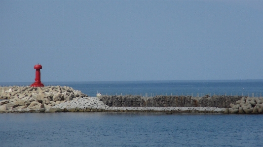 Foto Laut pesisir cakrawala dock