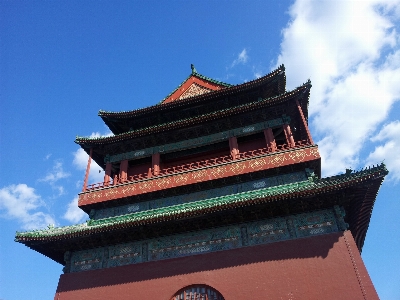 Rooftop building wall red Photo