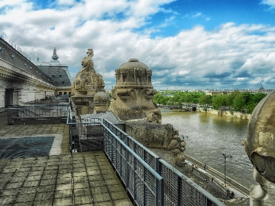 Water sky paris river Photo