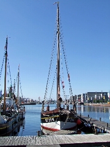 Sea water dock sky Photo