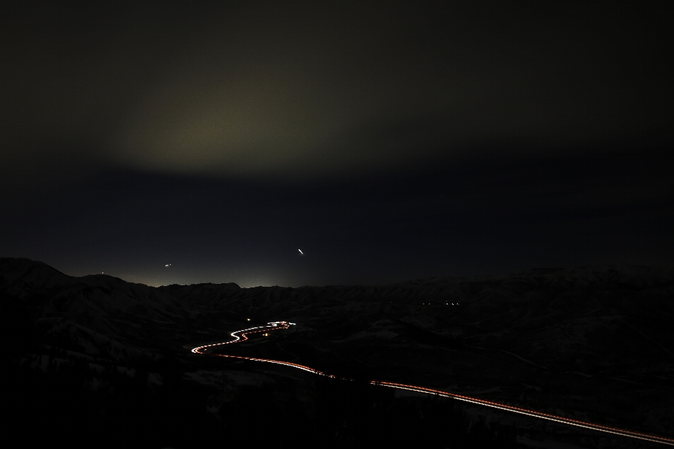 Luz nuvem céu noite