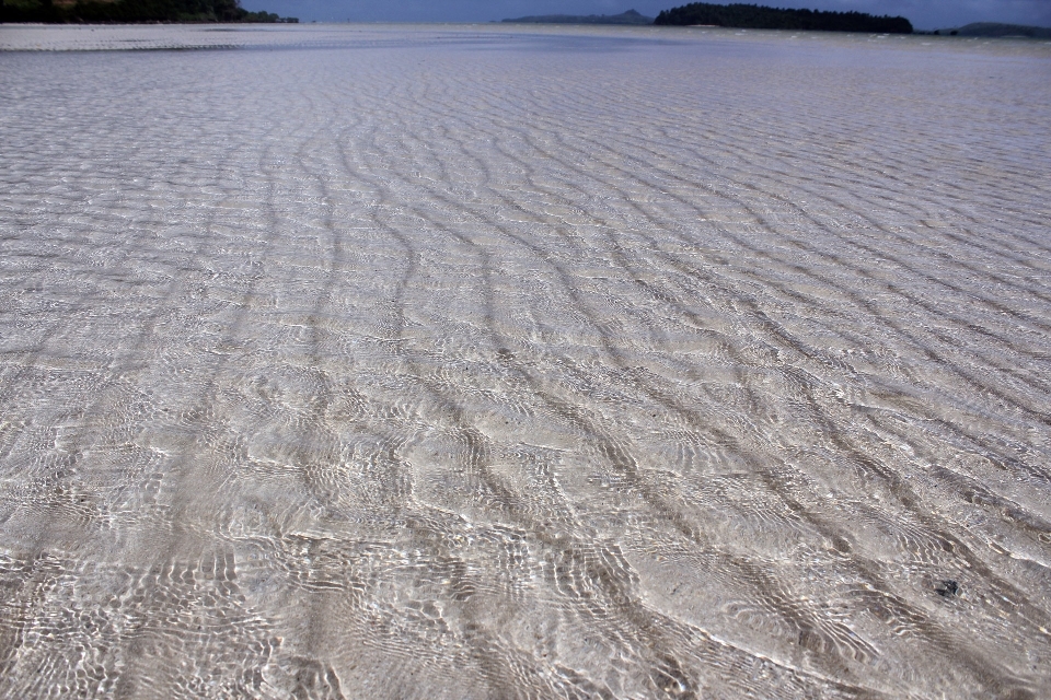 Mer eau sable neige