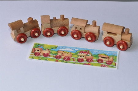 Wood train toy childhood Photo