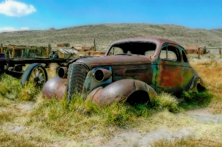 Landscape car antique automobile Photo