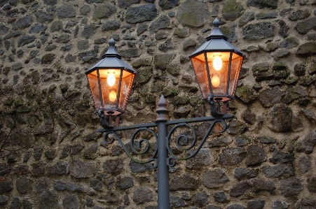 Foto Luz parede lanterna iluminação pública
