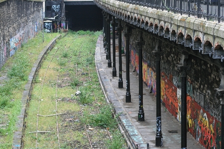 Landscape track railway bridge Photo