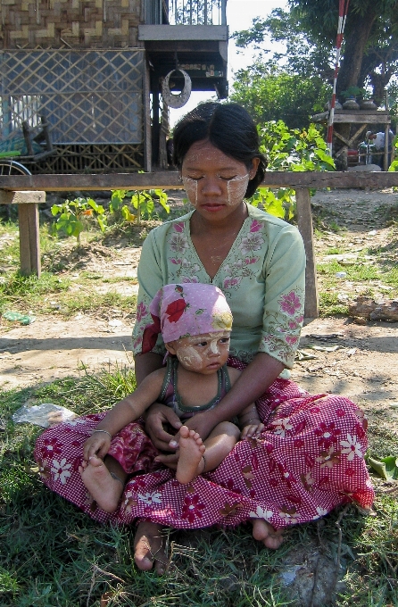 People flower young child