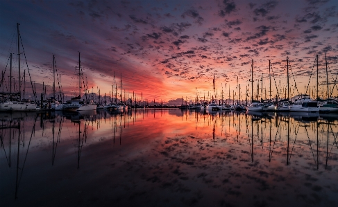 Sea sky reflection sunset Photo