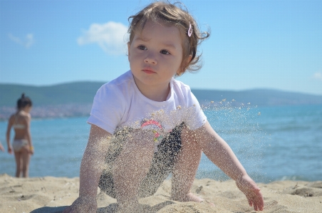 Beach sea sand person Photo