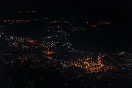 Foto Orizzonte cielo notte città