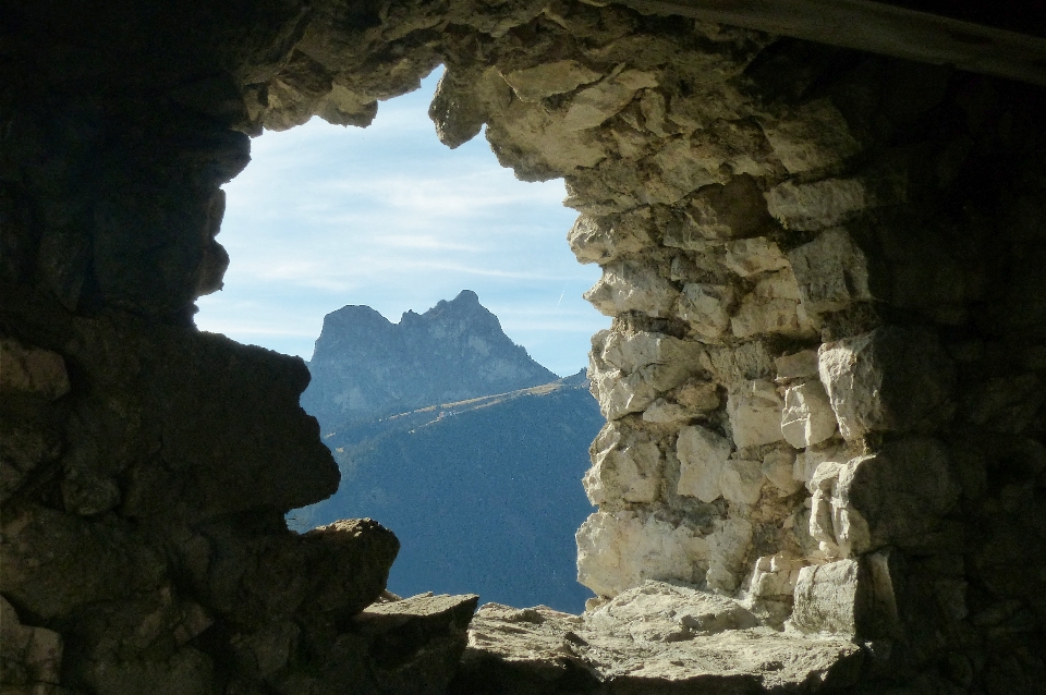 Rock formation cliff arch