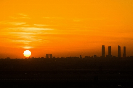 Foto Cakrawala langit matahari terbit