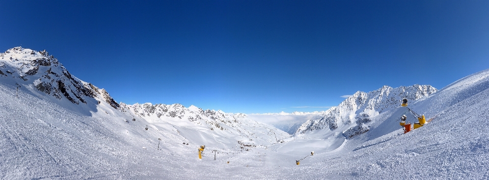 景观 地平线 山 雪