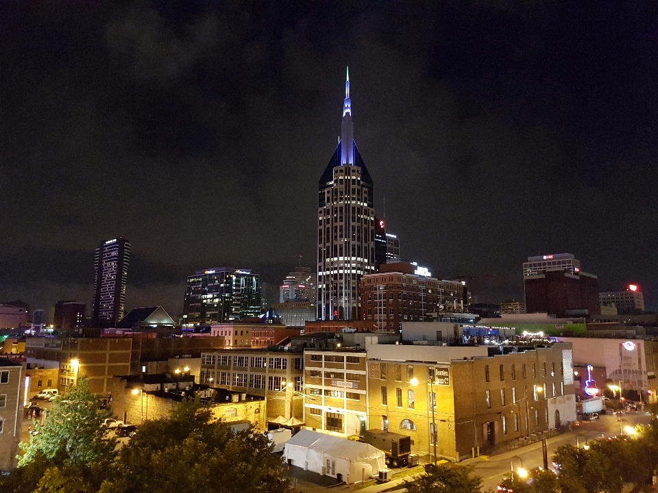 天际线 夜晚 城市 摩天大楼