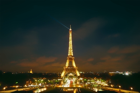 Foto Pôr do sol noite cidade torre eiffel