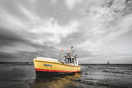 Foto Pantai lanskap laut pesisir