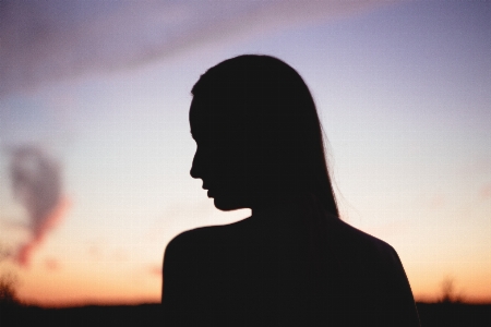 Hand silhouette person light Photo