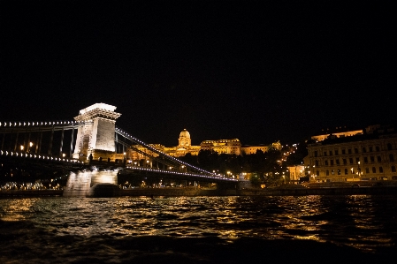 Architecture bridge night cityscape Photo