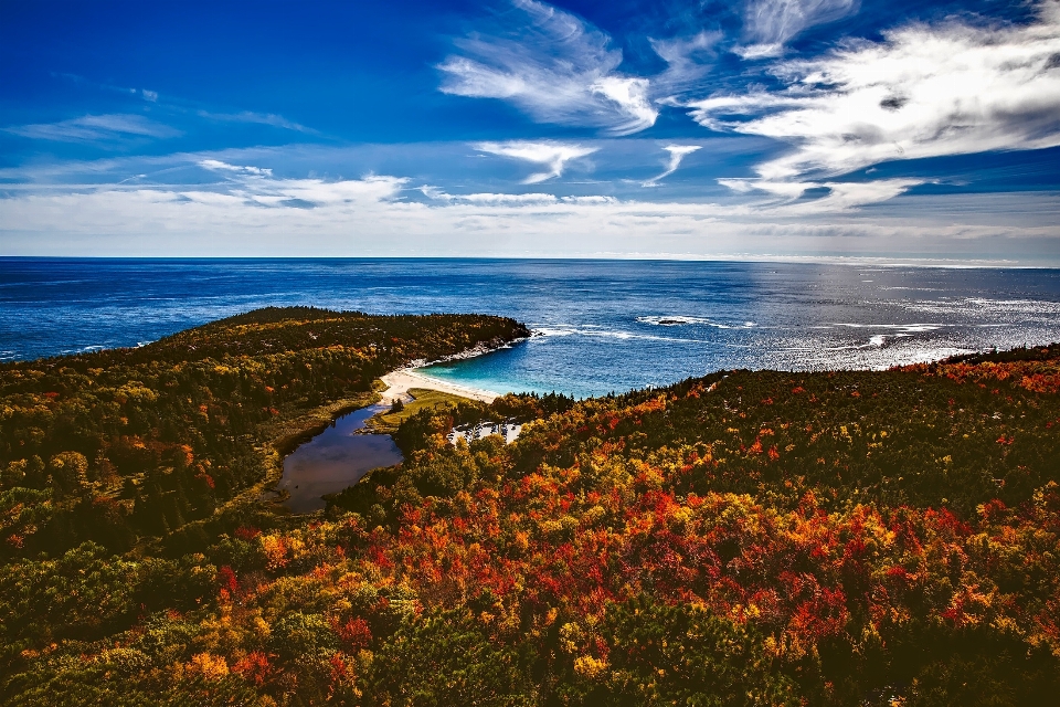 Beach landscape sea coast