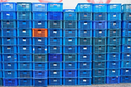 Line facade blue basket Photo