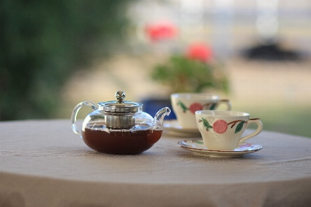 Tea morning glass cup Photo