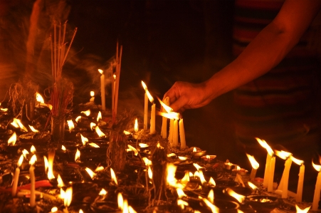 Sparkler flame fire buddhist Photo