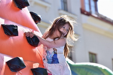 Girl hair wind model Photo