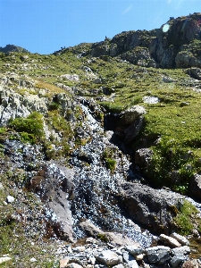 Landscape rock waterfall wilderness Photo