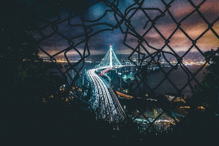 Light fence architecture bridge Photo