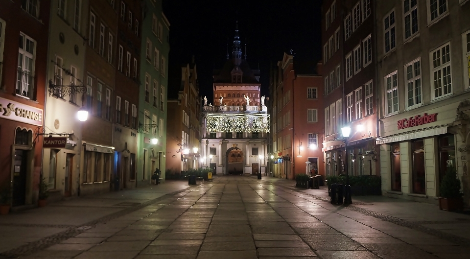 Fußgänger die architektur straße nacht