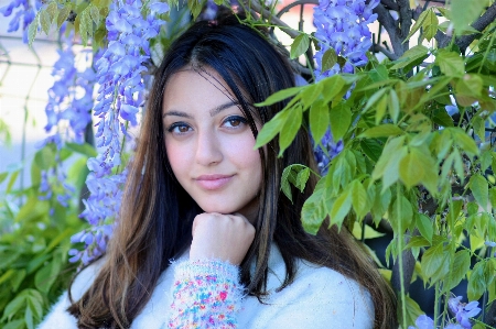 Person fence plant girl Photo