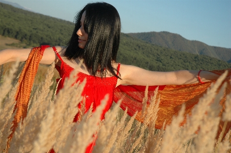 自然 女の子 女性 分野 写真