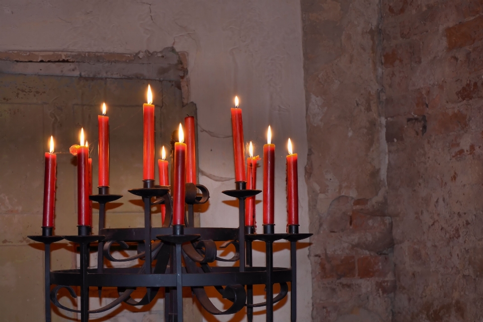 Luz chama vela iluminação