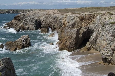 Foto Pantai lanskap laut pesisir