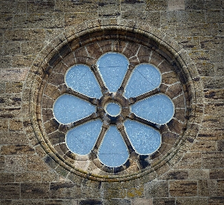 Architecture wheel window old Photo