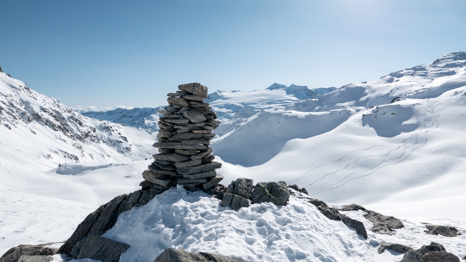 Paisaje naturaleza montaña nieve